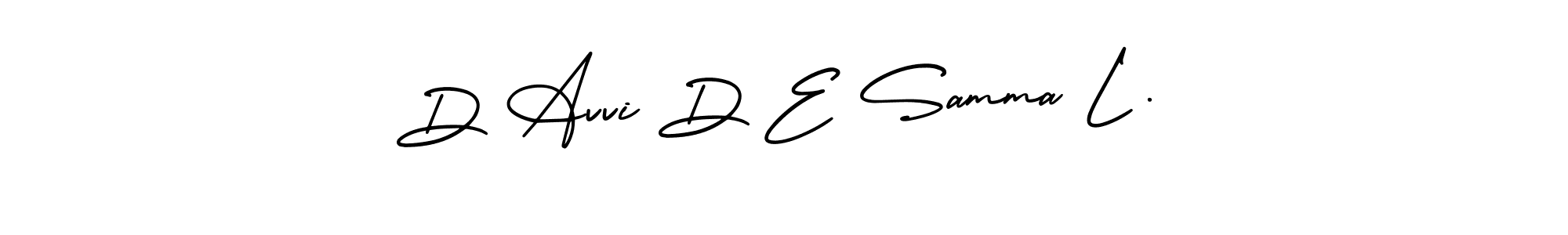 Use a signature maker to create a handwritten signature online. With this signature software, you can design (AmerikaSignatureDemo-Regular) your own signature for name D Avvi D E Samma L .. D Avvi D E Samma L . signature style 3 images and pictures png