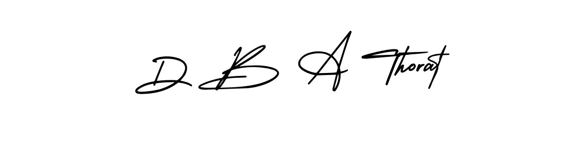 AmerikaSignatureDemo-Regular is a professional signature style that is perfect for those who want to add a touch of class to their signature. It is also a great choice for those who want to make their signature more unique. Get D B A Thorat name to fancy signature for free. D B A Thorat signature style 3 images and pictures png