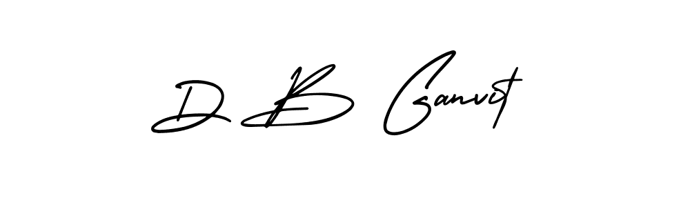 Make a beautiful signature design for name D B Ganvit. With this signature (AmerikaSignatureDemo-Regular) style, you can create a handwritten signature for free. D B Ganvit signature style 3 images and pictures png