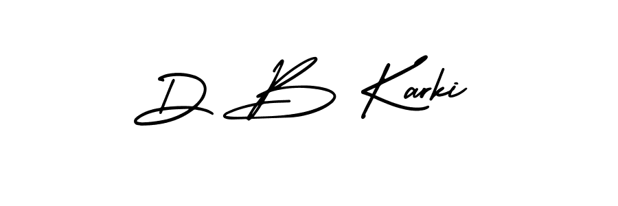 It looks lik you need a new signature style for name D B Karki. Design unique handwritten (AmerikaSignatureDemo-Regular) signature with our free signature maker in just a few clicks. D B Karki signature style 3 images and pictures png