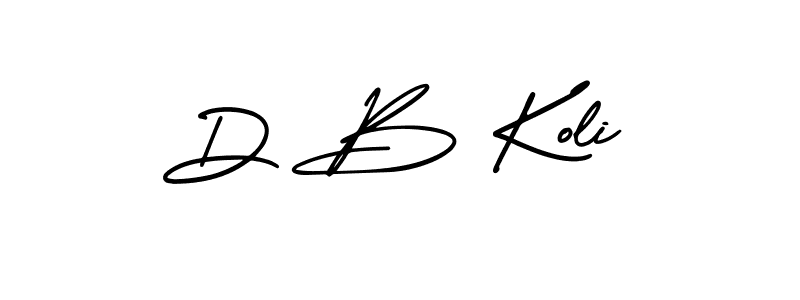 Create a beautiful signature design for name D B Koli. With this signature (AmerikaSignatureDemo-Regular) fonts, you can make a handwritten signature for free. D B Koli signature style 3 images and pictures png