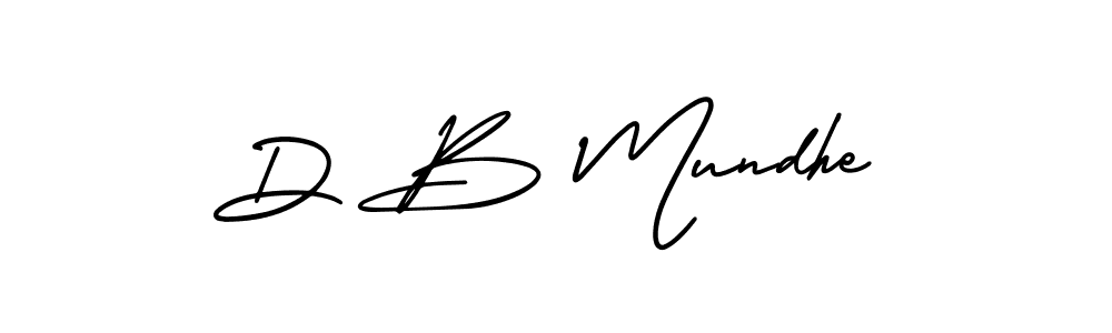 This is the best signature style for the D B Mundhe name. Also you like these signature font (AmerikaSignatureDemo-Regular). Mix name signature. D B Mundhe signature style 3 images and pictures png