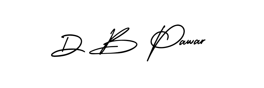 D B Pawar stylish signature style. Best Handwritten Sign (AmerikaSignatureDemo-Regular) for my name. Handwritten Signature Collection Ideas for my name D B Pawar. D B Pawar signature style 3 images and pictures png
