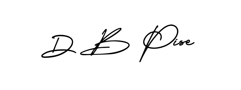 Create a beautiful signature design for name D B Pise. With this signature (AmerikaSignatureDemo-Regular) fonts, you can make a handwritten signature for free. D B Pise signature style 3 images and pictures png