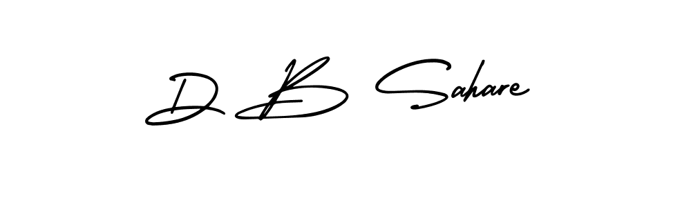 Make a beautiful signature design for name D B Sahare. With this signature (AmerikaSignatureDemo-Regular) style, you can create a handwritten signature for free. D B Sahare signature style 3 images and pictures png