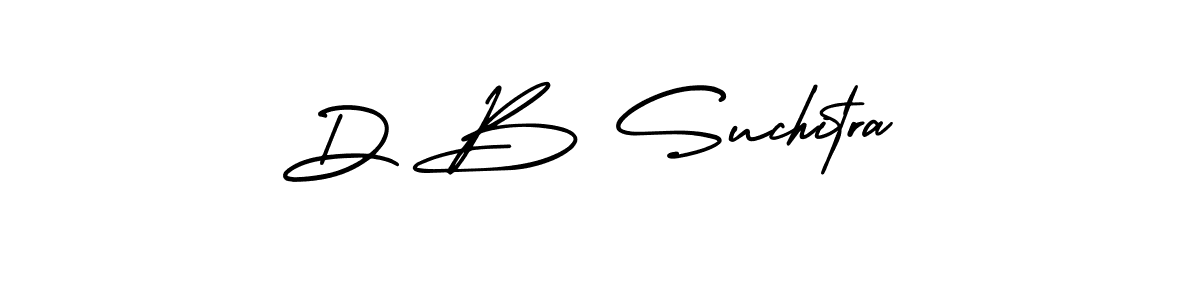 Create a beautiful signature design for name D B Suchitra. With this signature (AmerikaSignatureDemo-Regular) fonts, you can make a handwritten signature for free. D B Suchitra signature style 3 images and pictures png