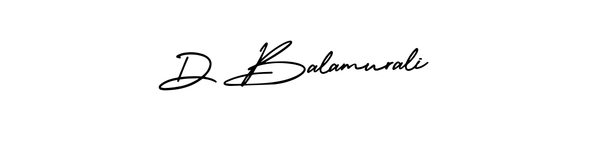 Use a signature maker to create a handwritten signature online. With this signature software, you can design (AmerikaSignatureDemo-Regular) your own signature for name D Balamurali. D Balamurali signature style 3 images and pictures png