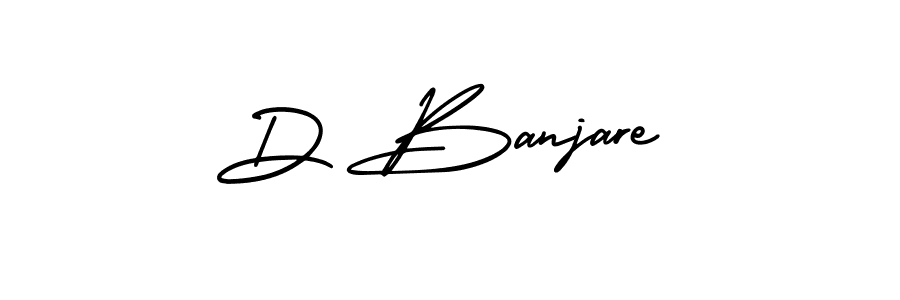 D Banjare stylish signature style. Best Handwritten Sign (AmerikaSignatureDemo-Regular) for my name. Handwritten Signature Collection Ideas for my name D Banjare. D Banjare signature style 3 images and pictures png