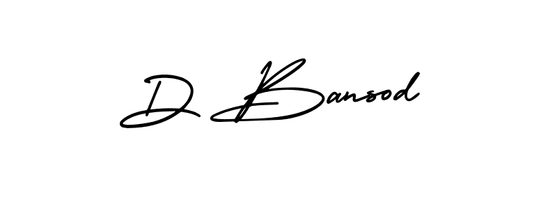 Design your own signature with our free online signature maker. With this signature software, you can create a handwritten (AmerikaSignatureDemo-Regular) signature for name D Bansod. D Bansod signature style 3 images and pictures png