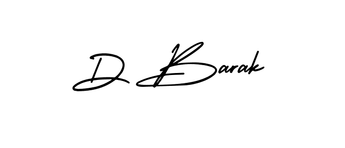 Create a beautiful signature design for name D Barak. With this signature (AmerikaSignatureDemo-Regular) fonts, you can make a handwritten signature for free. D Barak signature style 3 images and pictures png