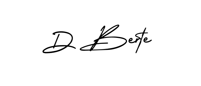 D Berte stylish signature style. Best Handwritten Sign (AmerikaSignatureDemo-Regular) for my name. Handwritten Signature Collection Ideas for my name D Berte. D Berte signature style 3 images and pictures png
