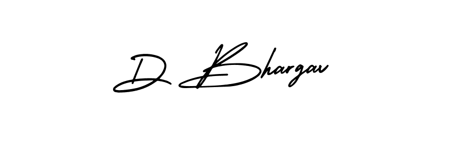 How to make D Bhargav name signature. Use AmerikaSignatureDemo-Regular style for creating short signs online. This is the latest handwritten sign. D Bhargav signature style 3 images and pictures png