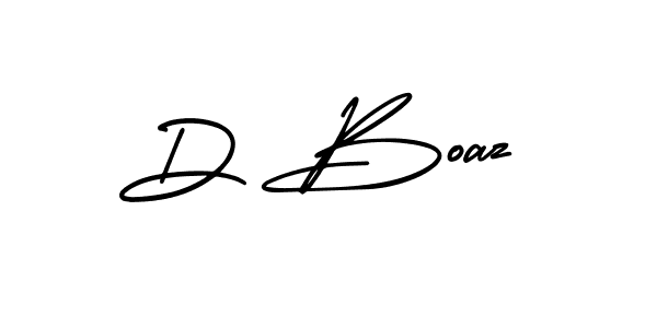 Use a signature maker to create a handwritten signature online. With this signature software, you can design (AmerikaSignatureDemo-Regular) your own signature for name D Boaz. D Boaz signature style 3 images and pictures png