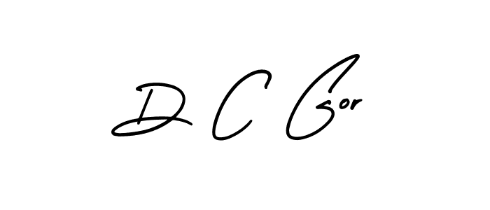 You should practise on your own different ways (AmerikaSignatureDemo-Regular) to write your name (D C Gor) in signature. don't let someone else do it for you. D C Gor signature style 3 images and pictures png