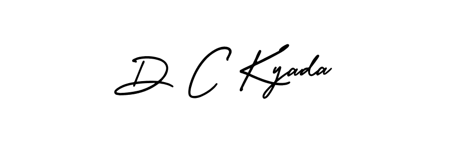 Make a beautiful signature design for name D C Kyada. With this signature (AmerikaSignatureDemo-Regular) style, you can create a handwritten signature for free. D C Kyada signature style 3 images and pictures png