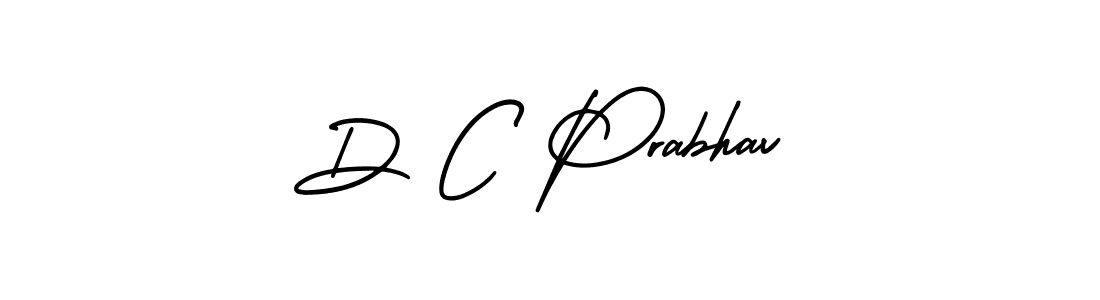 D C Prabhav stylish signature style. Best Handwritten Sign (AmerikaSignatureDemo-Regular) for my name. Handwritten Signature Collection Ideas for my name D C Prabhav. D C Prabhav signature style 3 images and pictures png