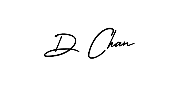 The best way (AmerikaSignatureDemo-Regular) to make a short signature is to pick only two or three words in your name. The name D Chan include a total of six letters. For converting this name. D Chan signature style 3 images and pictures png