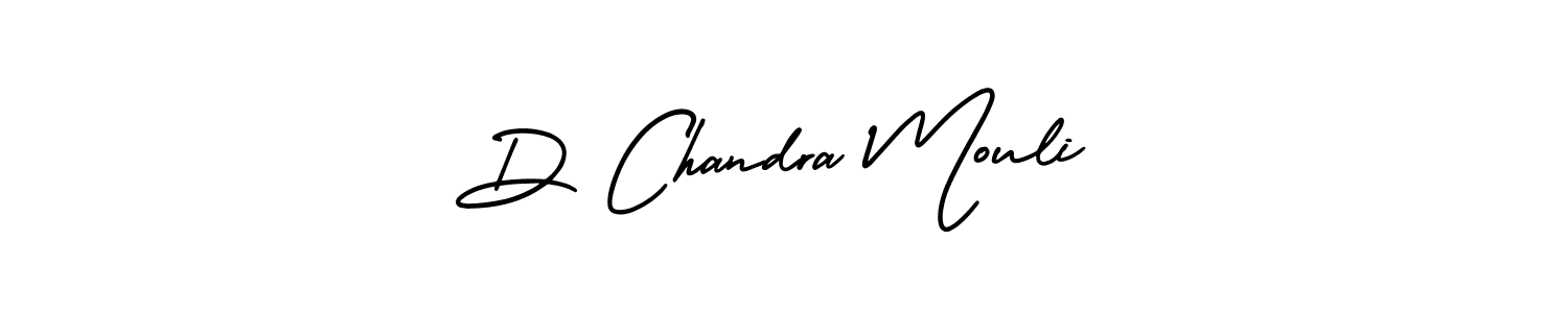 How to make D Chandra Mouli name signature. Use AmerikaSignatureDemo-Regular style for creating short signs online. This is the latest handwritten sign. D Chandra Mouli signature style 3 images and pictures png