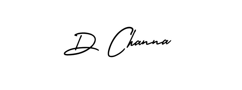 D Channa stylish signature style. Best Handwritten Sign (AmerikaSignatureDemo-Regular) for my name. Handwritten Signature Collection Ideas for my name D Channa. D Channa signature style 3 images and pictures png