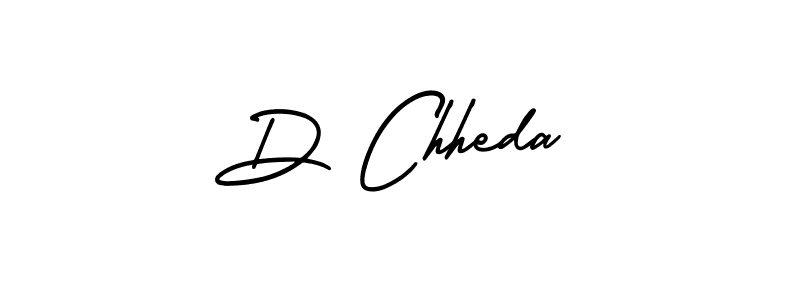 Create a beautiful signature design for name D Chheda. With this signature (AmerikaSignatureDemo-Regular) fonts, you can make a handwritten signature for free. D Chheda signature style 3 images and pictures png