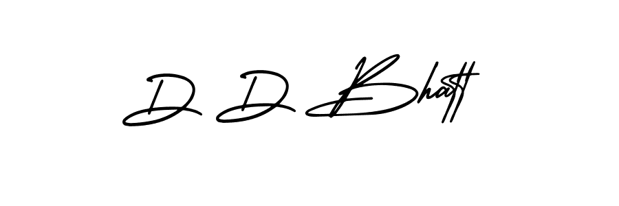 D D Bhatt stylish signature style. Best Handwritten Sign (AmerikaSignatureDemo-Regular) for my name. Handwritten Signature Collection Ideas for my name D D Bhatt. D D Bhatt signature style 3 images and pictures png