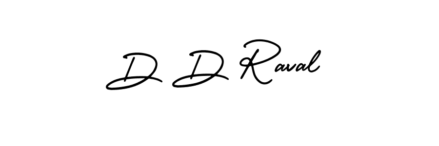 Use a signature maker to create a handwritten signature online. With this signature software, you can design (AmerikaSignatureDemo-Regular) your own signature for name D D Raval. D D Raval signature style 3 images and pictures png