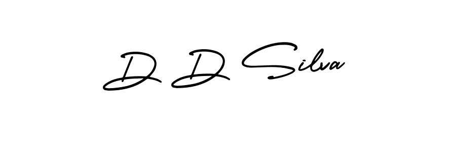 You should practise on your own different ways (AmerikaSignatureDemo-Regular) to write your name (D D Silva) in signature. don't let someone else do it for you. D D Silva signature style 3 images and pictures png