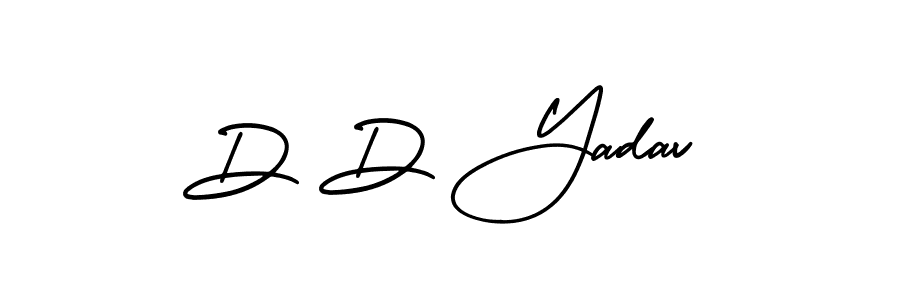 Use a signature maker to create a handwritten signature online. With this signature software, you can design (AmerikaSignatureDemo-Regular) your own signature for name D D Yadav. D D Yadav signature style 3 images and pictures png