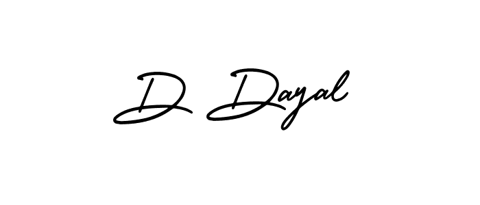 How to make D Dayal name signature. Use AmerikaSignatureDemo-Regular style for creating short signs online. This is the latest handwritten sign. D Dayal signature style 3 images and pictures png