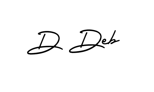 How to make D Deb signature? AmerikaSignatureDemo-Regular is a professional autograph style. Create handwritten signature for D Deb name. D Deb signature style 3 images and pictures png