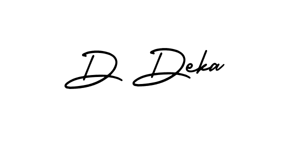 D Deka stylish signature style. Best Handwritten Sign (AmerikaSignatureDemo-Regular) for my name. Handwritten Signature Collection Ideas for my name D Deka. D Deka signature style 3 images and pictures png