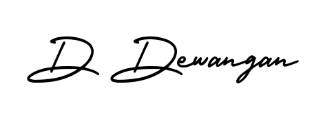 Practice writing D Dewangan with the flow of AmerikaSignatureDemo-Regular lettering. A fantastic source of inspiration for developing your personal signature style. D Dewangan signature style 3 images and pictures png