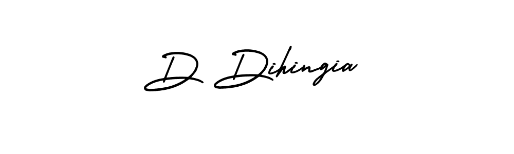 This is the best signature style for the D Dihingia name. Also you like these signature font (AmerikaSignatureDemo-Regular). Mix name signature. D Dihingia signature style 3 images and pictures png