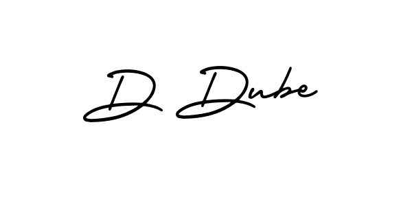 Design your own signature with our free online signature maker. With this signature software, you can create a handwritten (AmerikaSignatureDemo-Regular) signature for name D Dube. D Dube signature style 3 images and pictures png