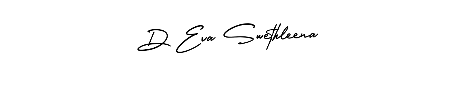 Make a beautiful signature design for name D Eva Swethleena. With this signature (AmerikaSignatureDemo-Regular) style, you can create a handwritten signature for free. D Eva Swethleena signature style 3 images and pictures png