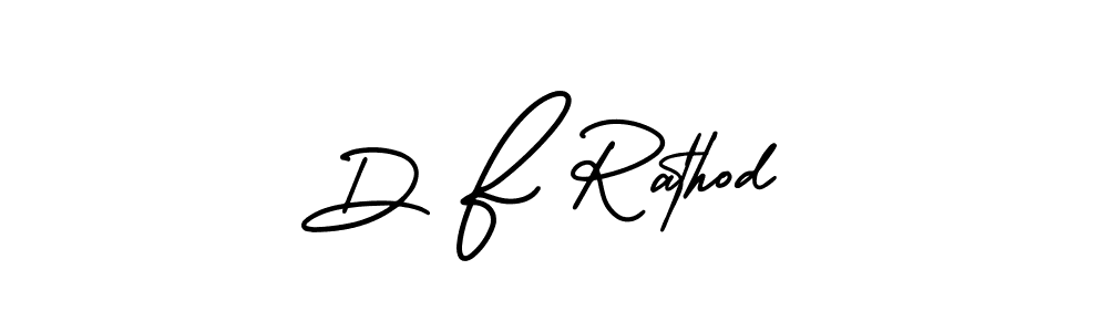 This is the best signature style for the D F Rathod name. Also you like these signature font (AmerikaSignatureDemo-Regular). Mix name signature. D F Rathod signature style 3 images and pictures png