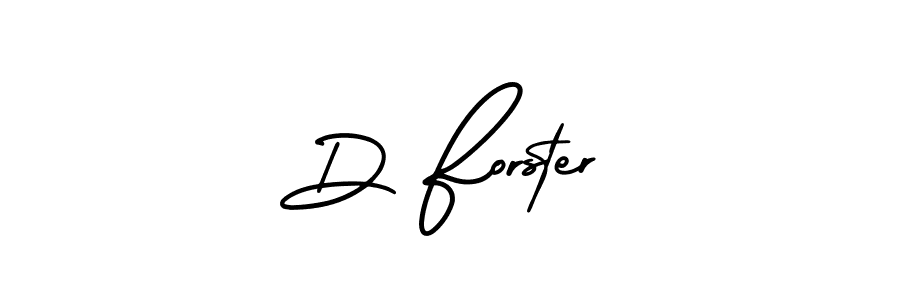 AmerikaSignatureDemo-Regular is a professional signature style that is perfect for those who want to add a touch of class to their signature. It is also a great choice for those who want to make their signature more unique. Get D Forster name to fancy signature for free. D Forster signature style 3 images and pictures png