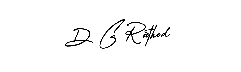 You should practise on your own different ways (AmerikaSignatureDemo-Regular) to write your name (D G Rathod) in signature. don't let someone else do it for you. D G Rathod signature style 3 images and pictures png