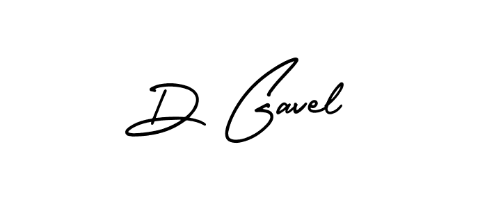 Use a signature maker to create a handwritten signature online. With this signature software, you can design (AmerikaSignatureDemo-Regular) your own signature for name D Gavel. D Gavel signature style 3 images and pictures png