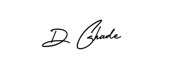 Make a beautiful signature design for name D Ghade. With this signature (AmerikaSignatureDemo-Regular) style, you can create a handwritten signature for free. D Ghade signature style 3 images and pictures png