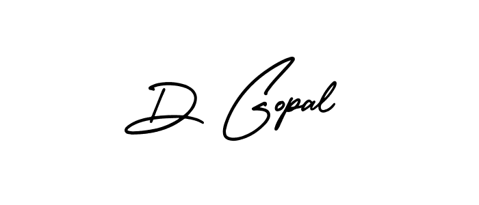 Make a beautiful signature design for name D Gopal. With this signature (AmerikaSignatureDemo-Regular) style, you can create a handwritten signature for free. D Gopal signature style 3 images and pictures png