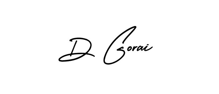 D Gorai stylish signature style. Best Handwritten Sign (AmerikaSignatureDemo-Regular) for my name. Handwritten Signature Collection Ideas for my name D Gorai. D Gorai signature style 3 images and pictures png