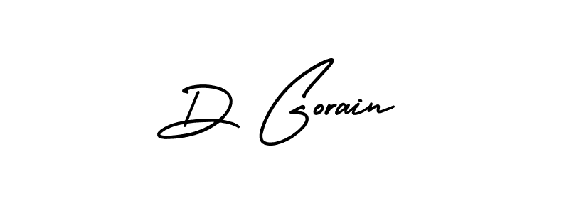 Design your own signature with our free online signature maker. With this signature software, you can create a handwritten (AmerikaSignatureDemo-Regular) signature for name D Gorain. D Gorain signature style 3 images and pictures png