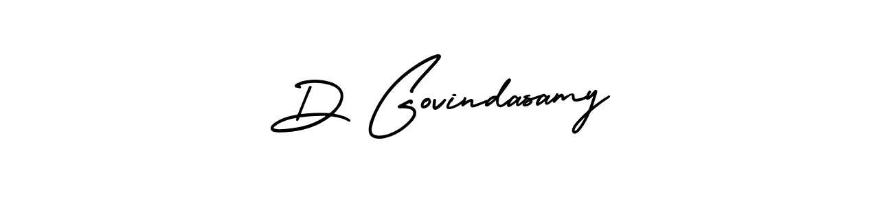 You should practise on your own different ways (AmerikaSignatureDemo-Regular) to write your name (D Govindasamy) in signature. don't let someone else do it for you. D Govindasamy signature style 3 images and pictures png