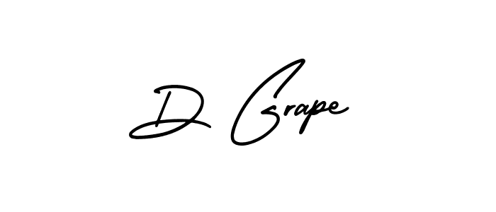 D Grape stylish signature style. Best Handwritten Sign (AmerikaSignatureDemo-Regular) for my name. Handwritten Signature Collection Ideas for my name D Grape. D Grape signature style 3 images and pictures png