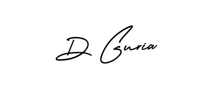 The best way (AmerikaSignatureDemo-Regular) to make a short signature is to pick only two or three words in your name. The name D Guria include a total of six letters. For converting this name. D Guria signature style 3 images and pictures png