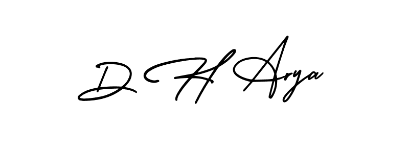 Make a beautiful signature design for name D H Arya. Use this online signature maker to create a handwritten signature for free. D H Arya signature style 3 images and pictures png