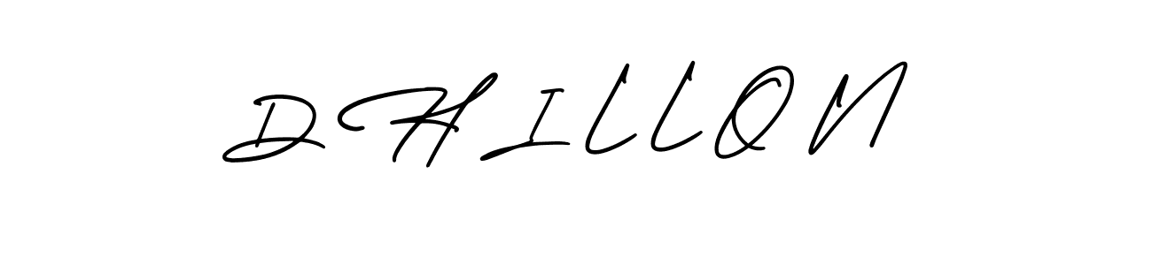 The best way (AmerikaSignatureDemo-Regular) to make a short signature is to pick only two or three words in your name. The name D H I L L O N include a total of six letters. For converting this name. D H I L L O N signature style 3 images and pictures png