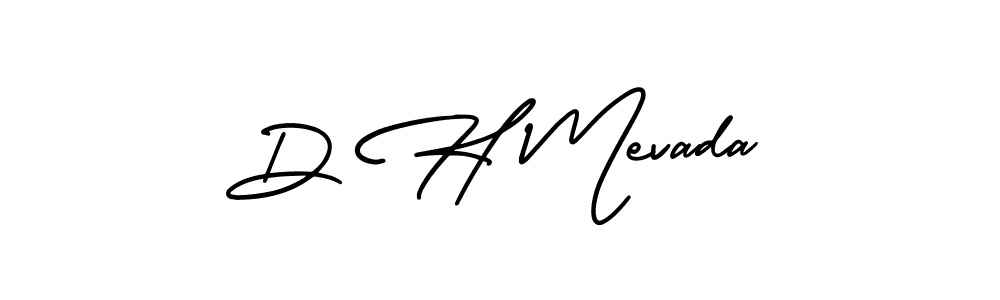 It looks lik you need a new signature style for name D H Mevada. Design unique handwritten (AmerikaSignatureDemo-Regular) signature with our free signature maker in just a few clicks. D H Mevada signature style 3 images and pictures png