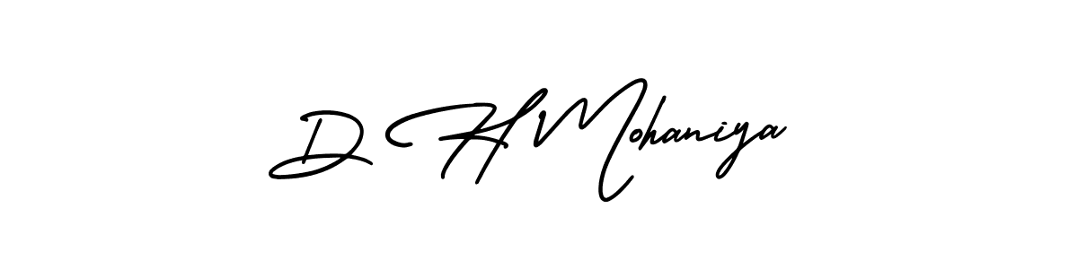 Use a signature maker to create a handwritten signature online. With this signature software, you can design (AmerikaSignatureDemo-Regular) your own signature for name D H Mohaniya. D H Mohaniya signature style 3 images and pictures png